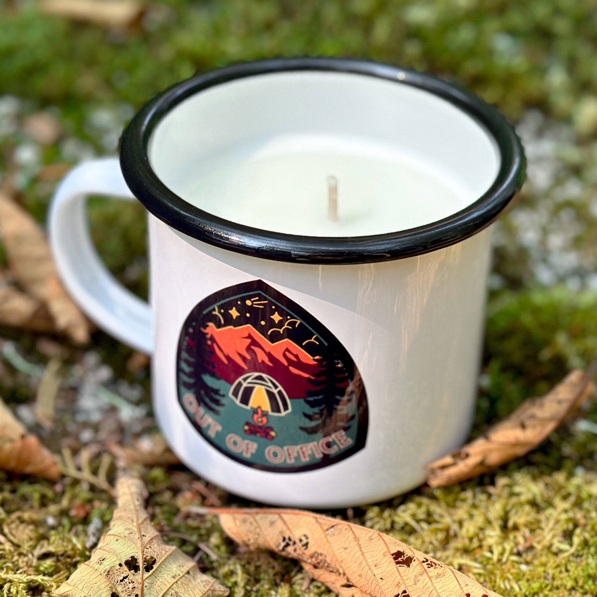 Out of Office Enamel Mug Candle Candles - Modish Outdoors