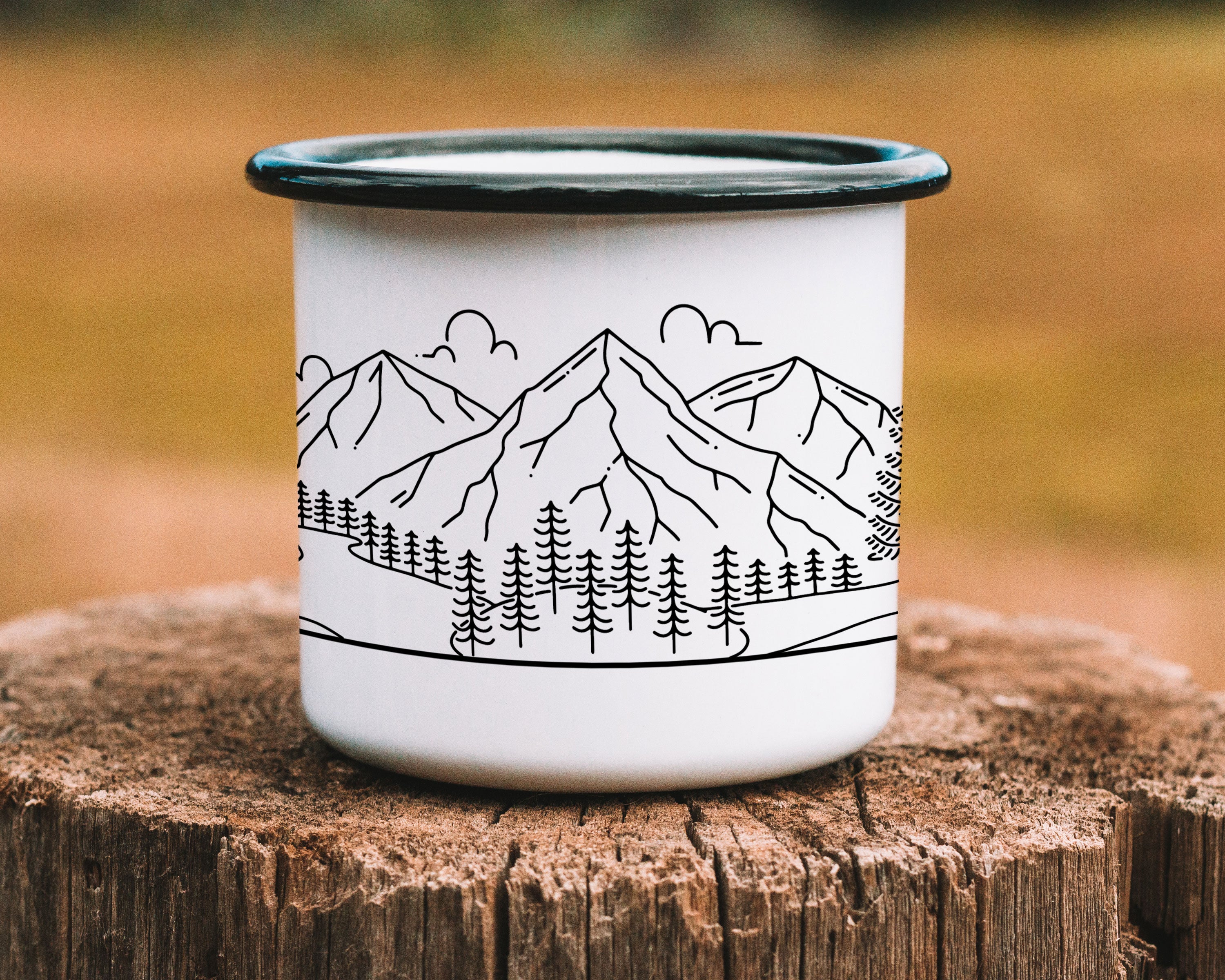 Lesbian Mountain Wedding Personalized Camp Mug
