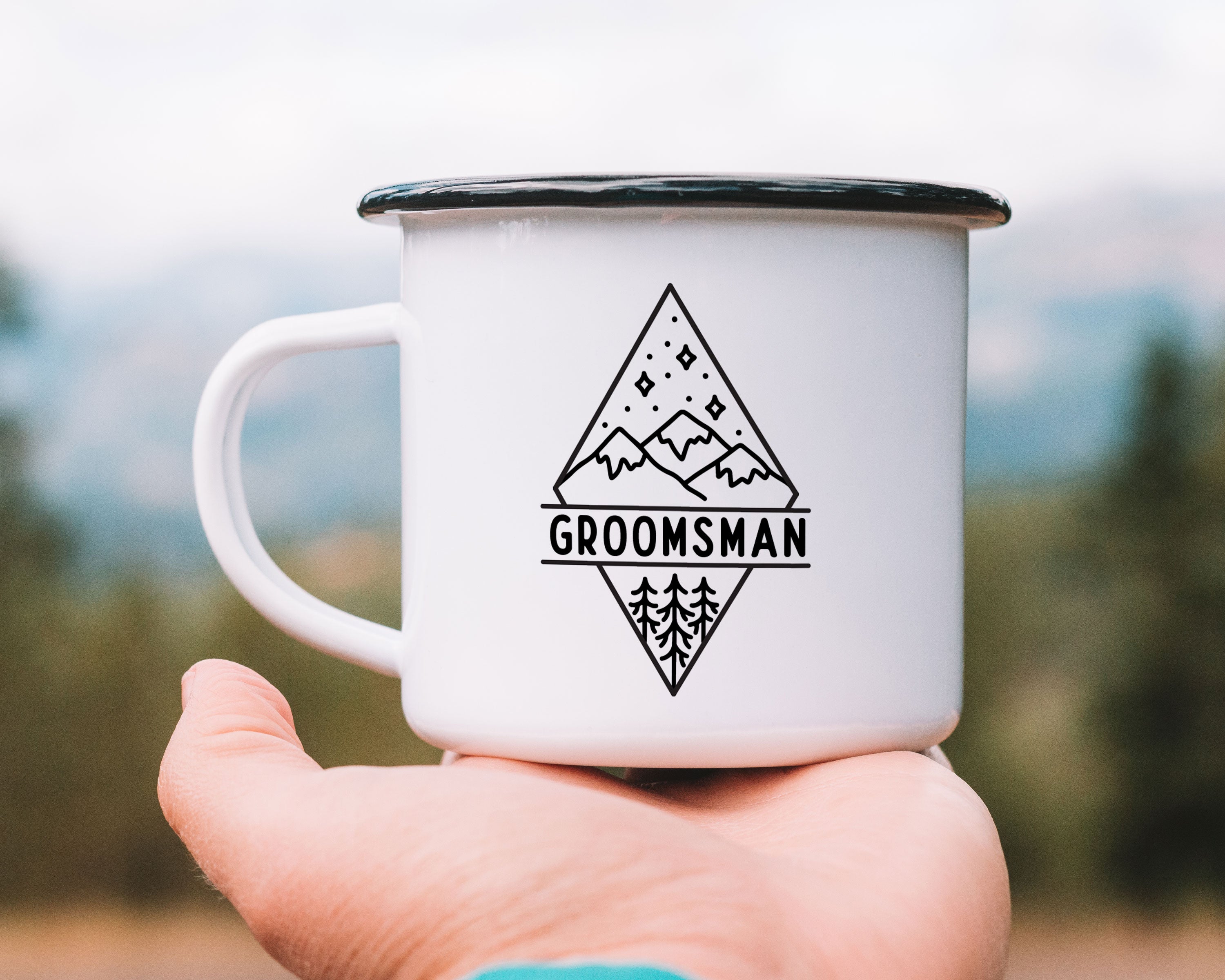 Diamond Bridal Party Wedding Personalized Camp Mug