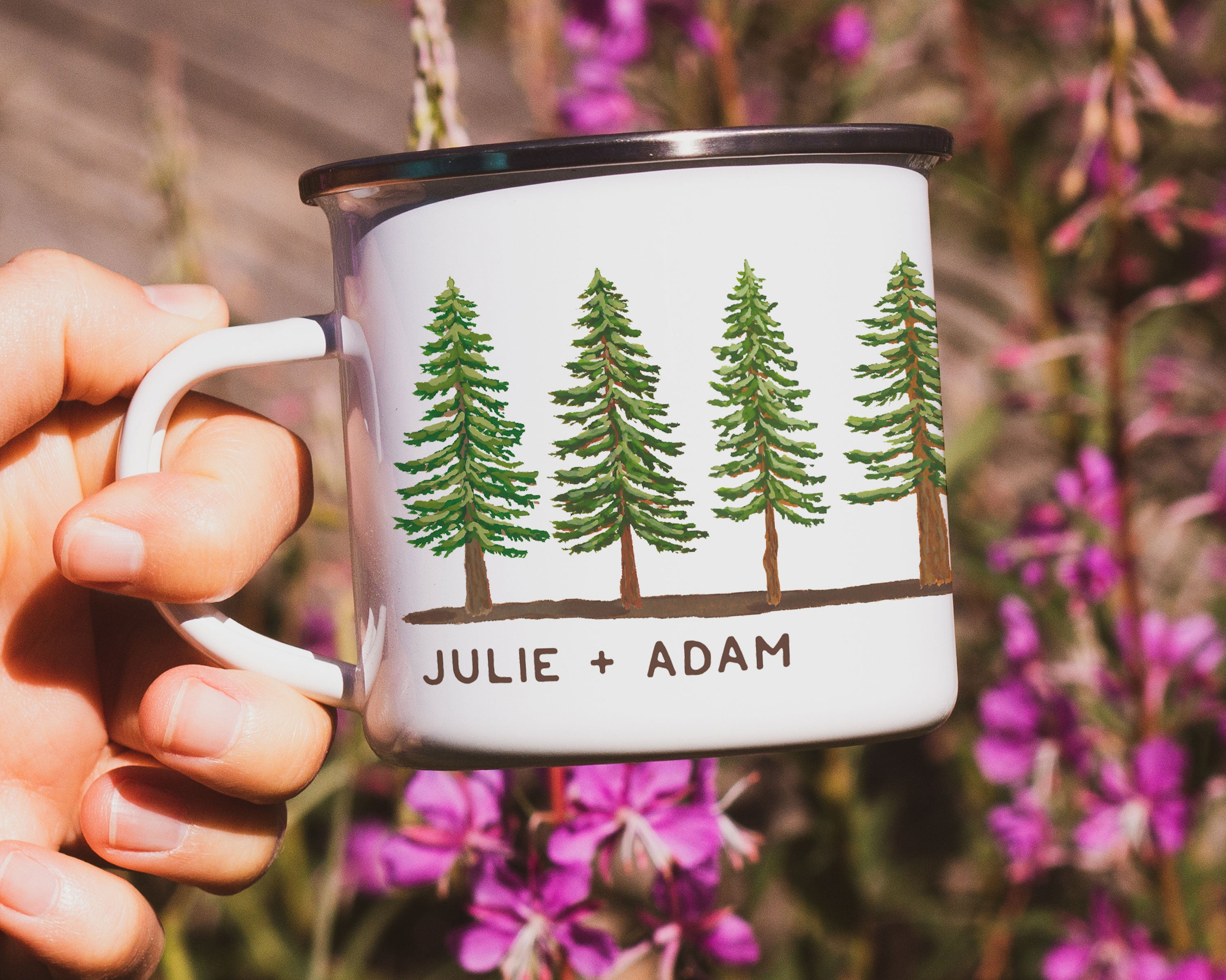 Evergreen Pine Tree Personalized Camp Mug