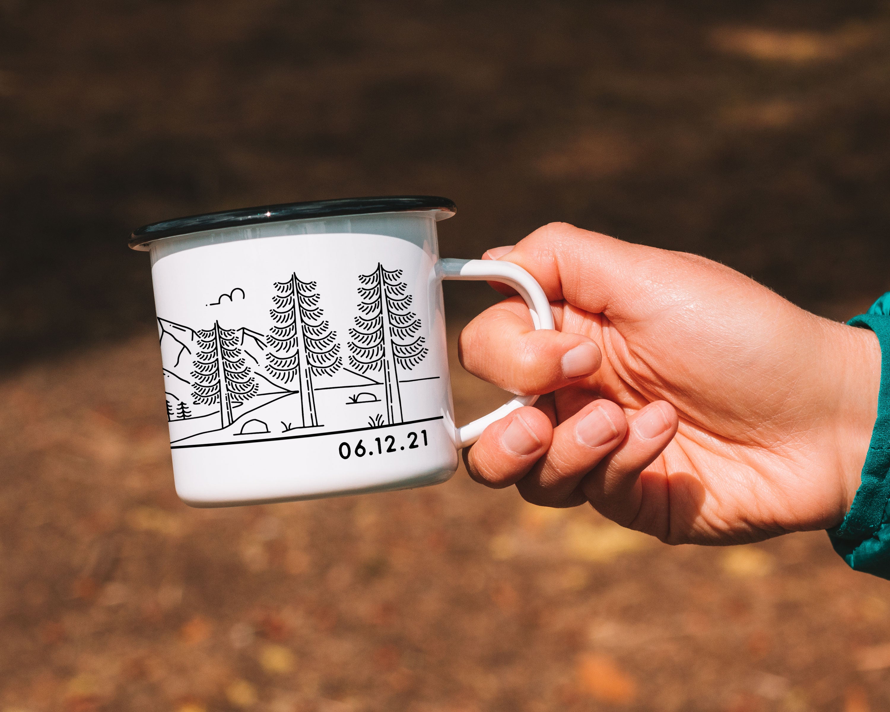Lesbian Mountain Wedding Personalized Camp Mug