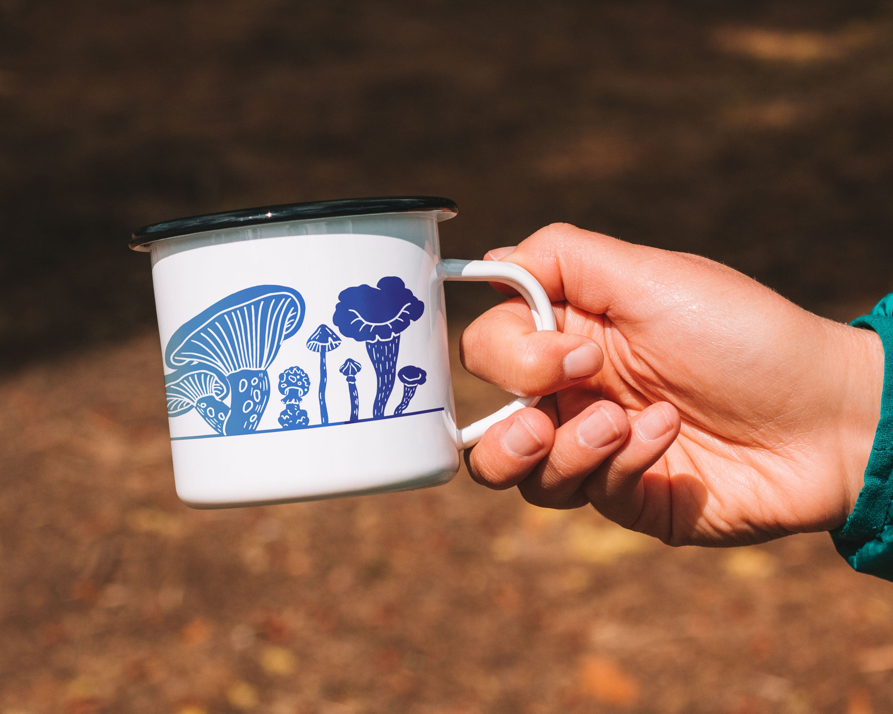 Rainbow Mushrooms Personalized Camp Mug Personalized Camp Mug - Modish Outdoors