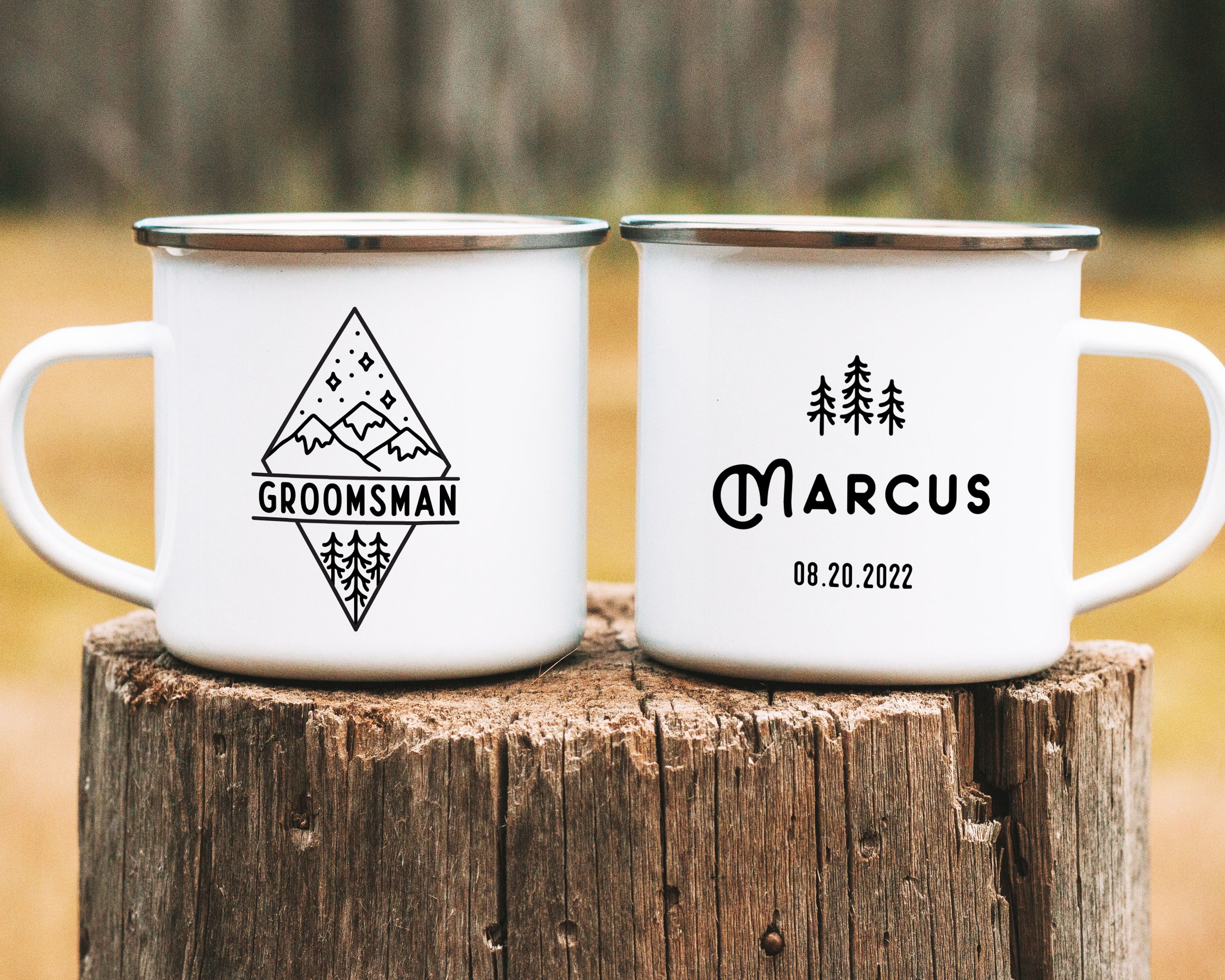 Diamond Bridal Party Wedding Personalized Camp Mug