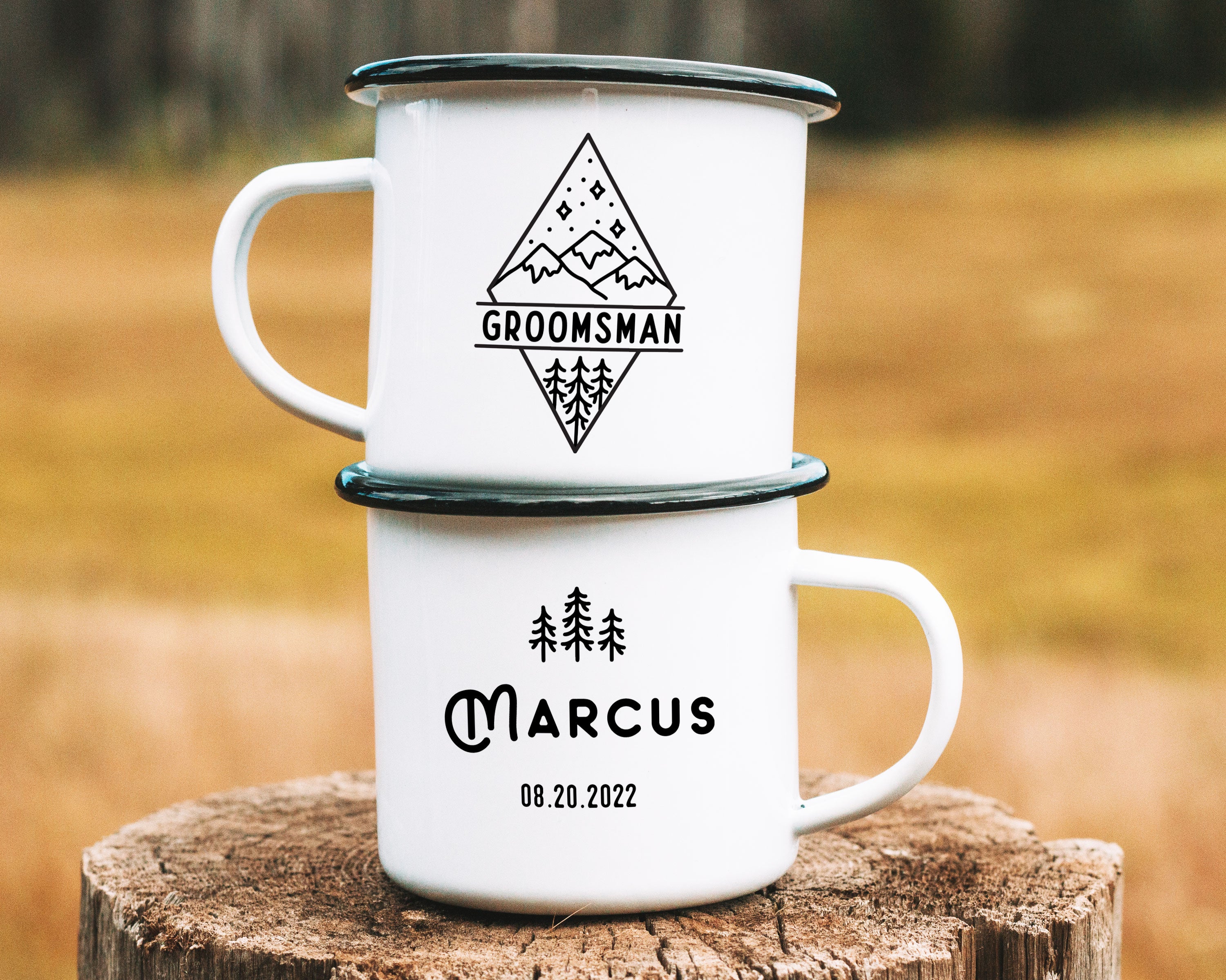 Diamond Bridal Party Wedding Personalized Camp Mug
