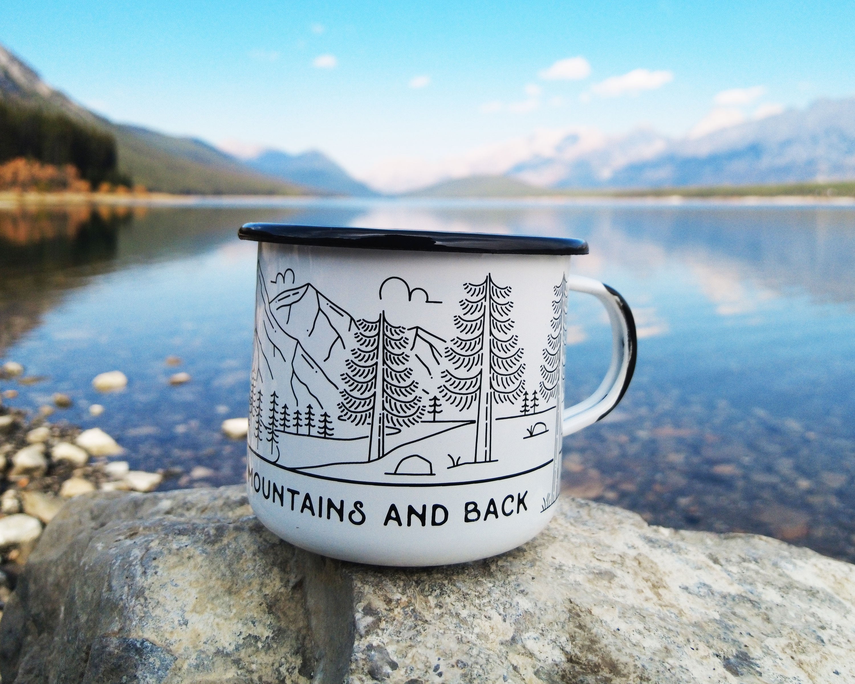 I Love You to The Mountains and Back Enamel Mug