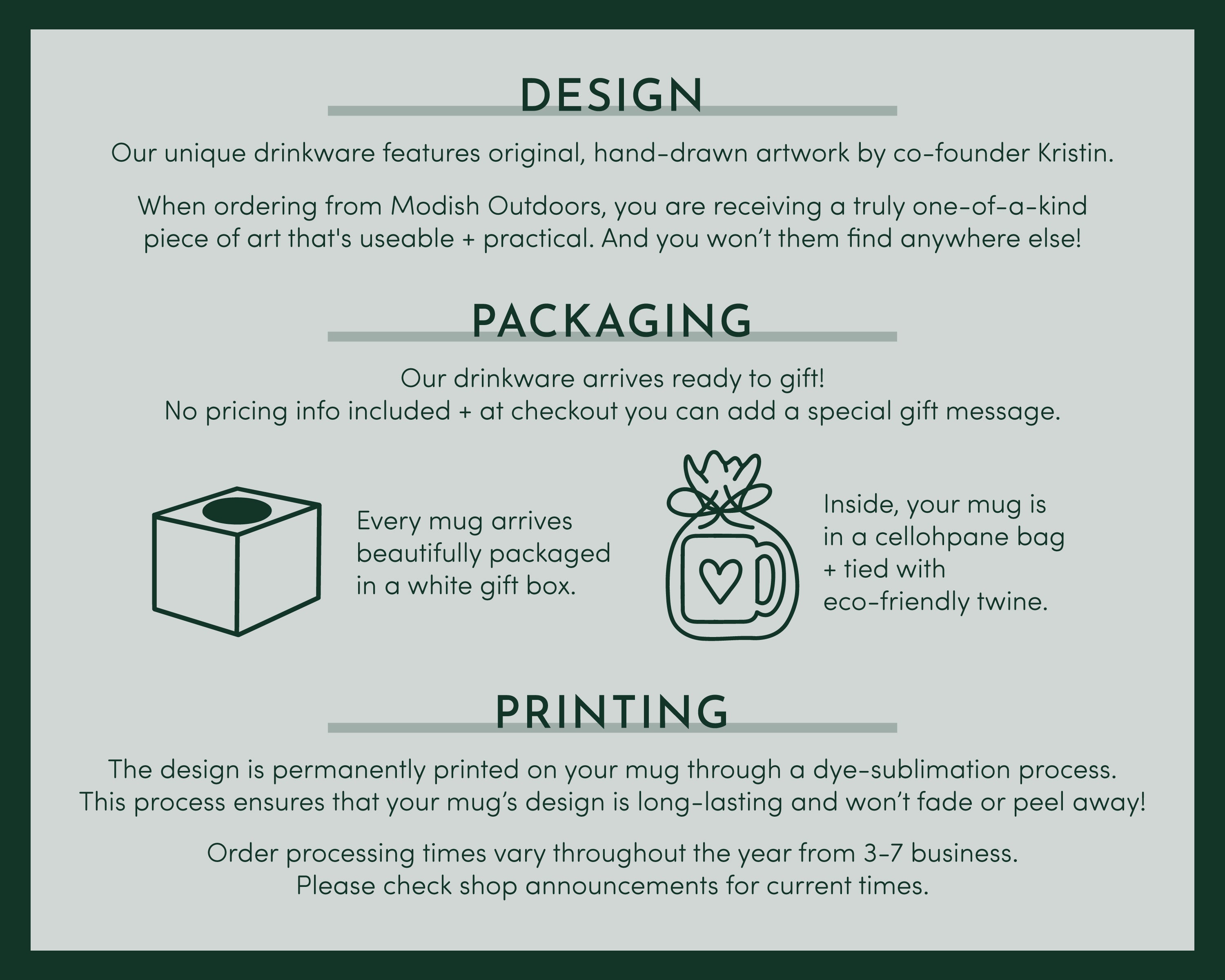 Mountain Floral Frame Bridal Party Mug Glass Mug - Modish Outdoors