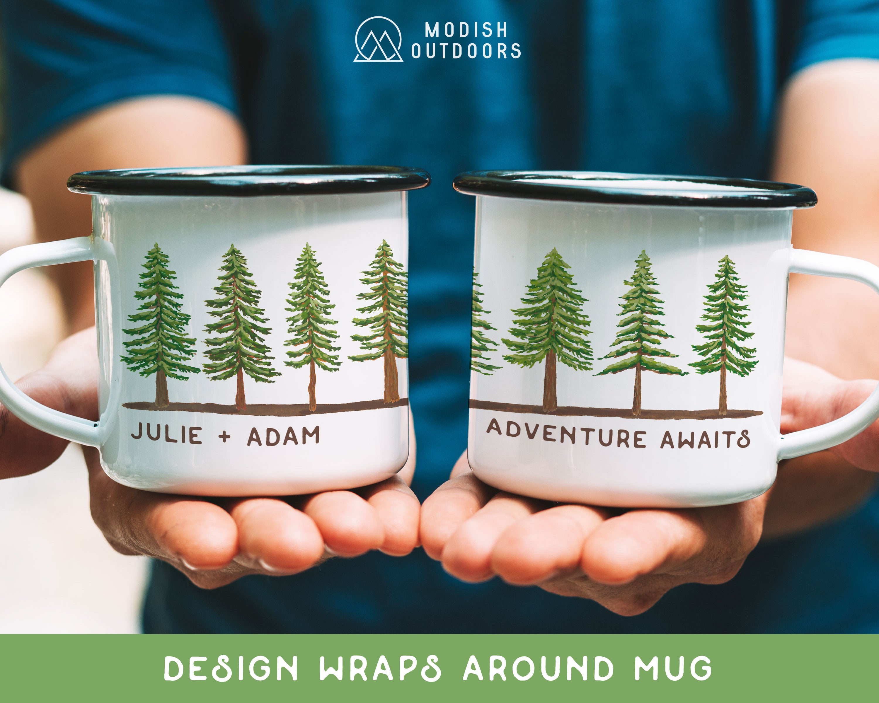 Evergreen Pine Tree Personalized Camp Mug