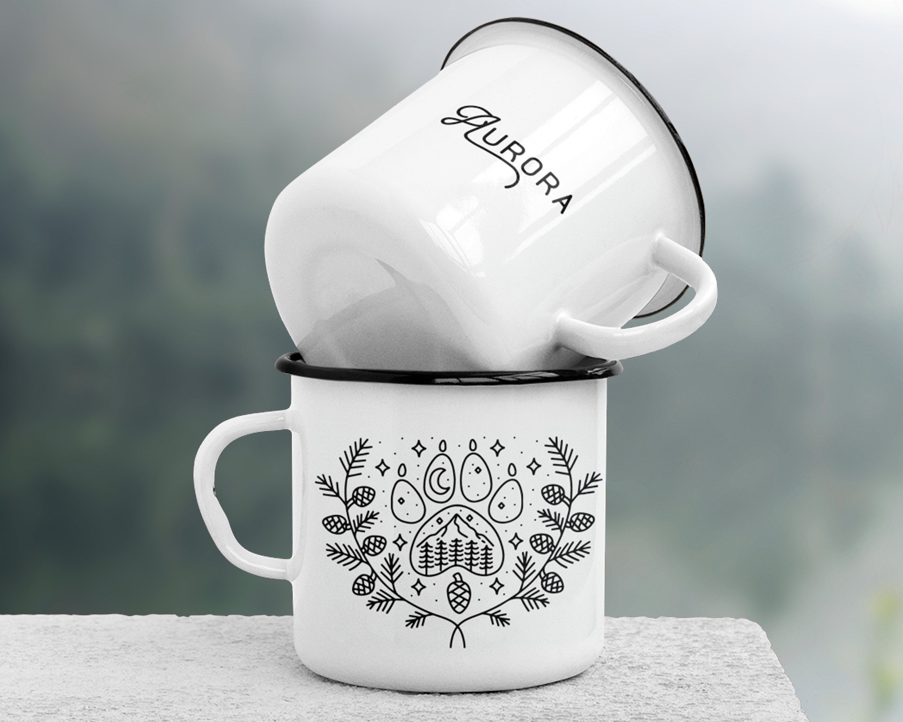 Dog Paw Personalized Camp Mug