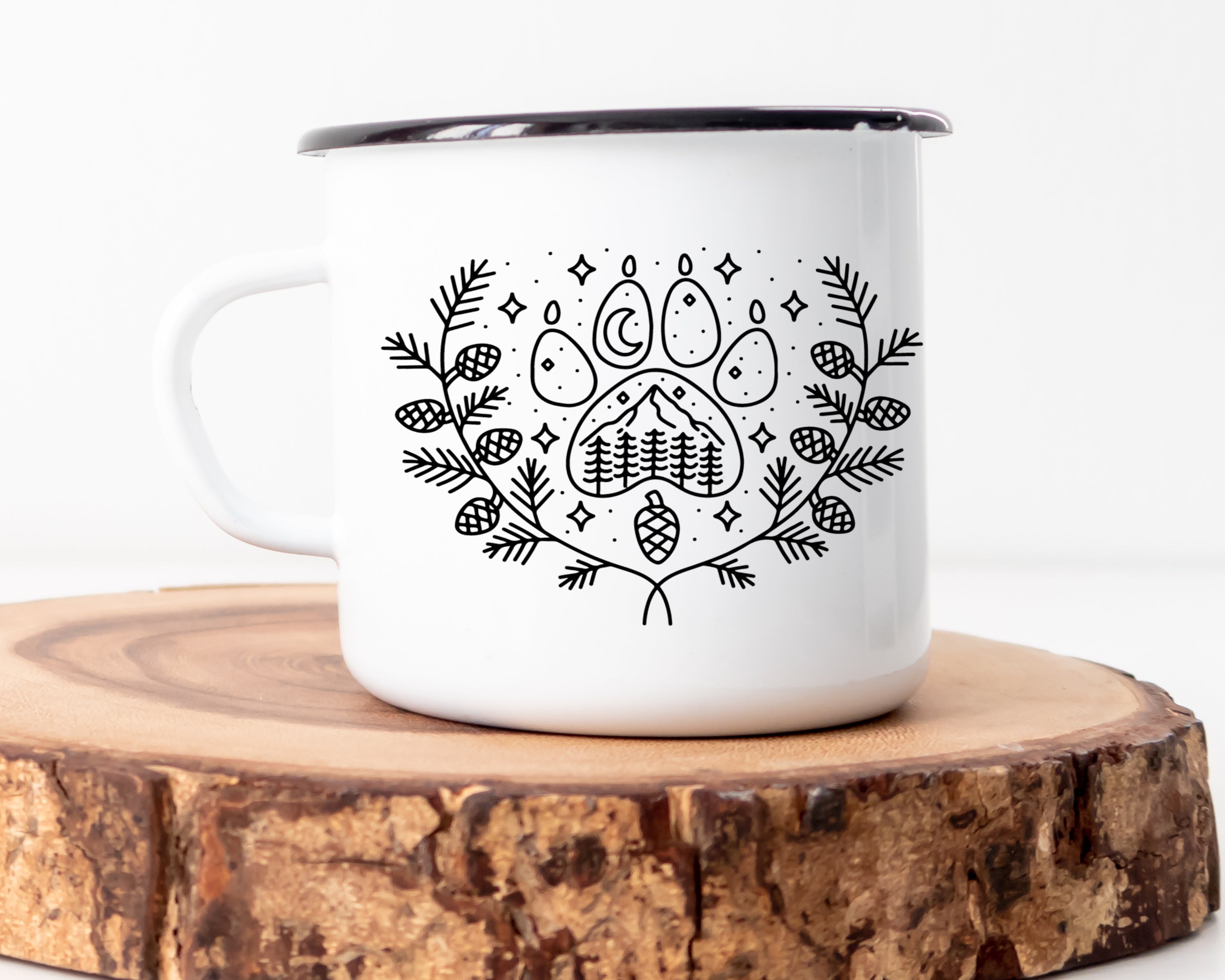 Dog Paw Personalized Camp Mug