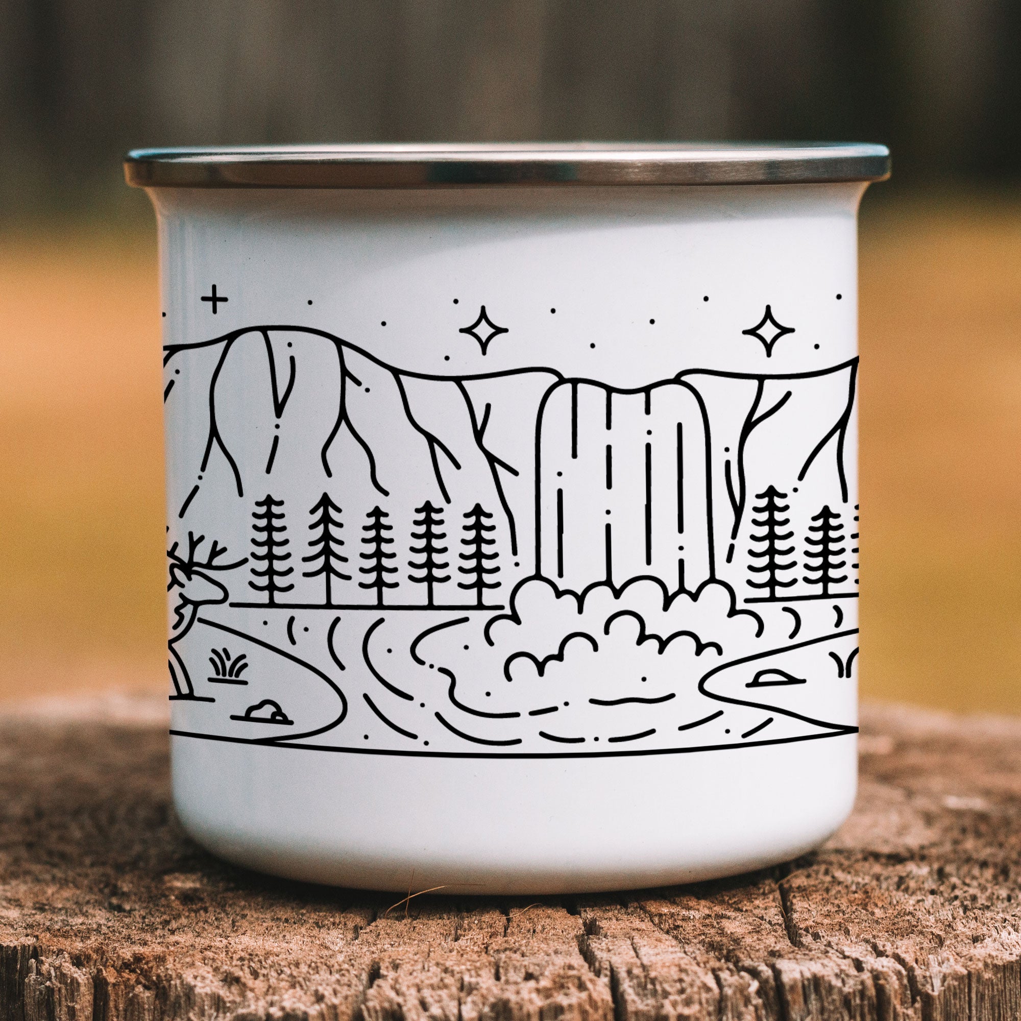 Twilight Tent Personalized Camp Mug (4627418775605)