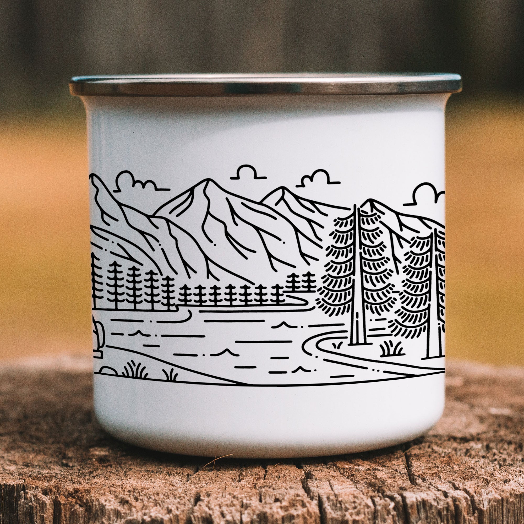 Camper Van + Bears Personalized Camp Mug (4627418710069)