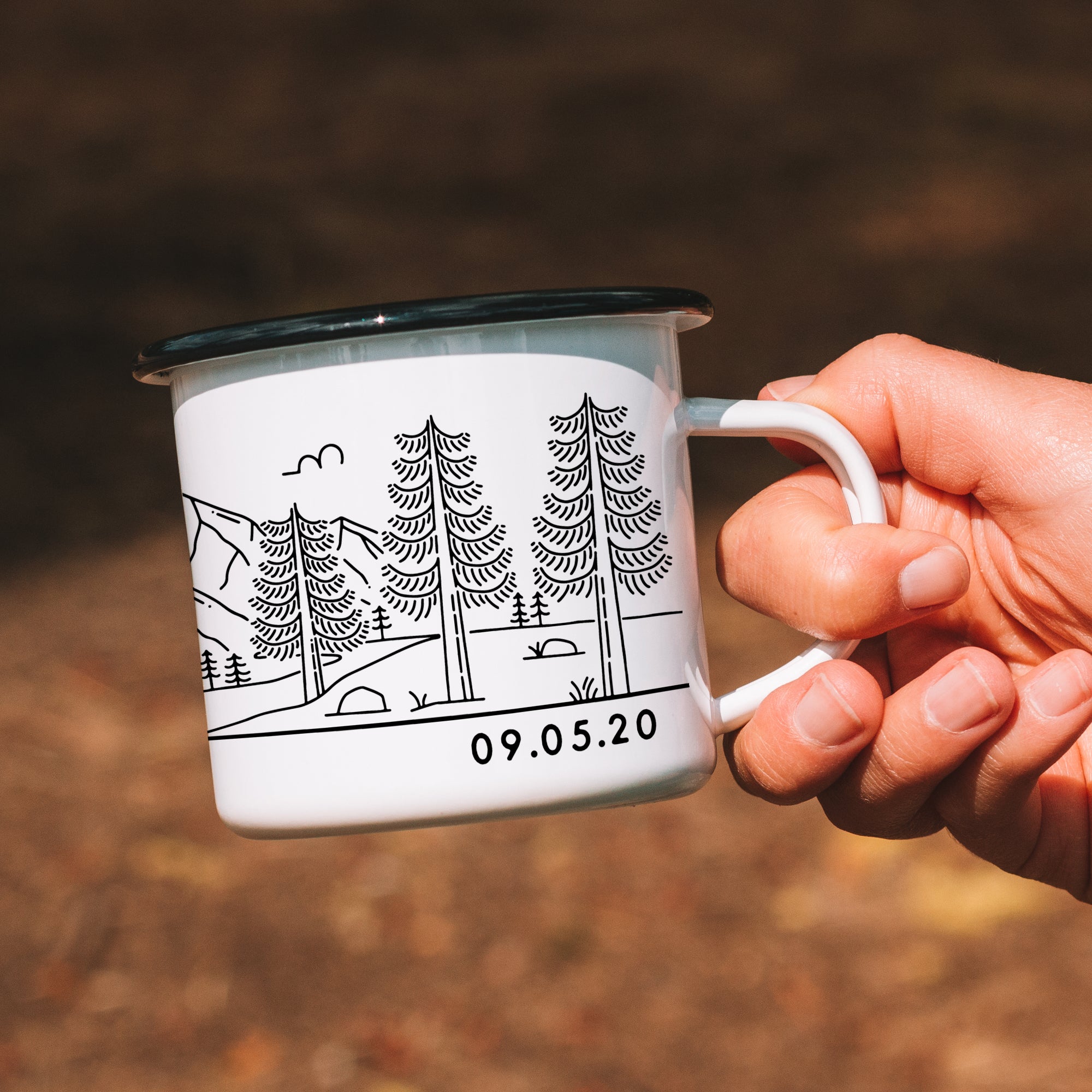 Twilight Tent Personalized Camp Mug (4627418775605)