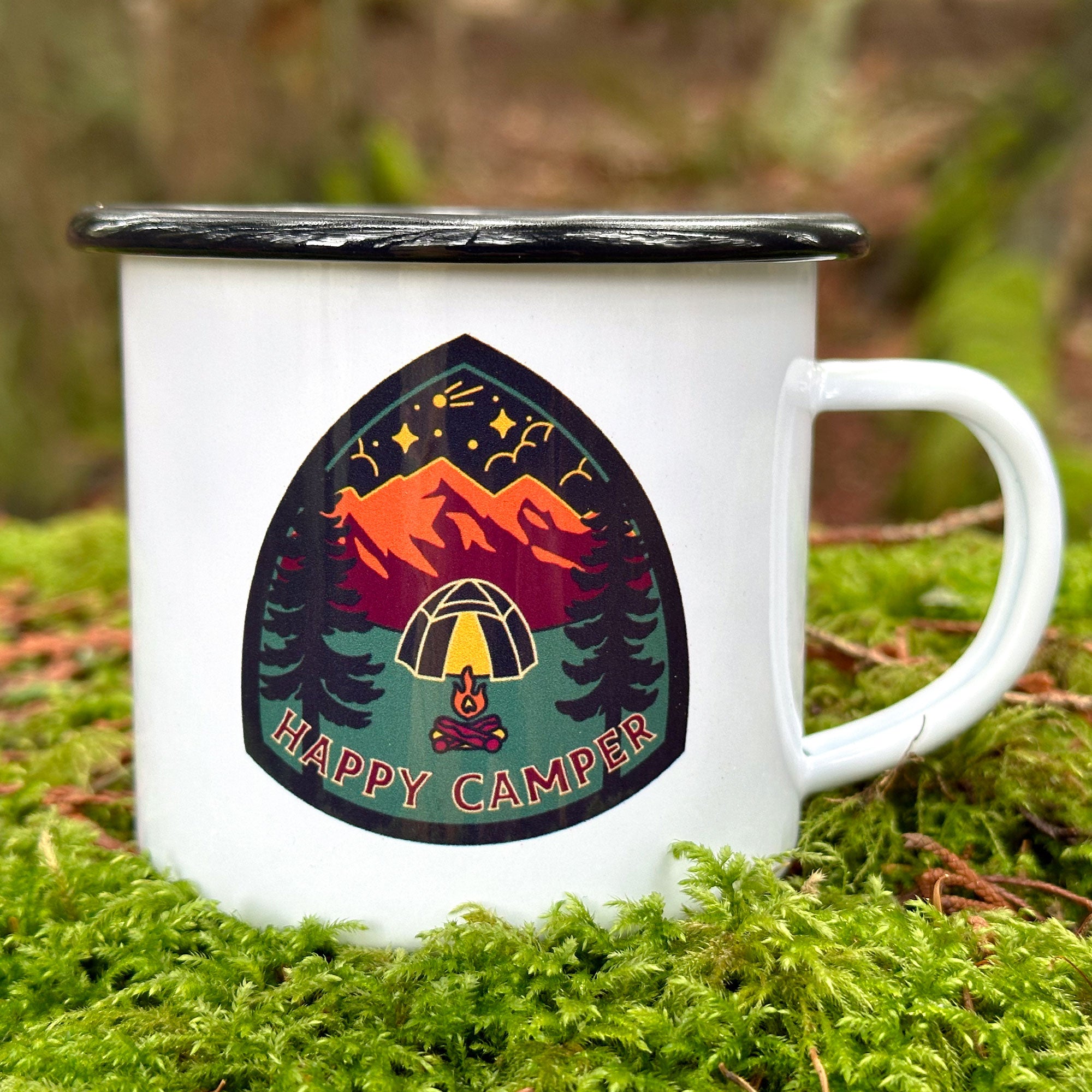 Happy Camper Enamel Mug Candle Candles - Modish Outdoors