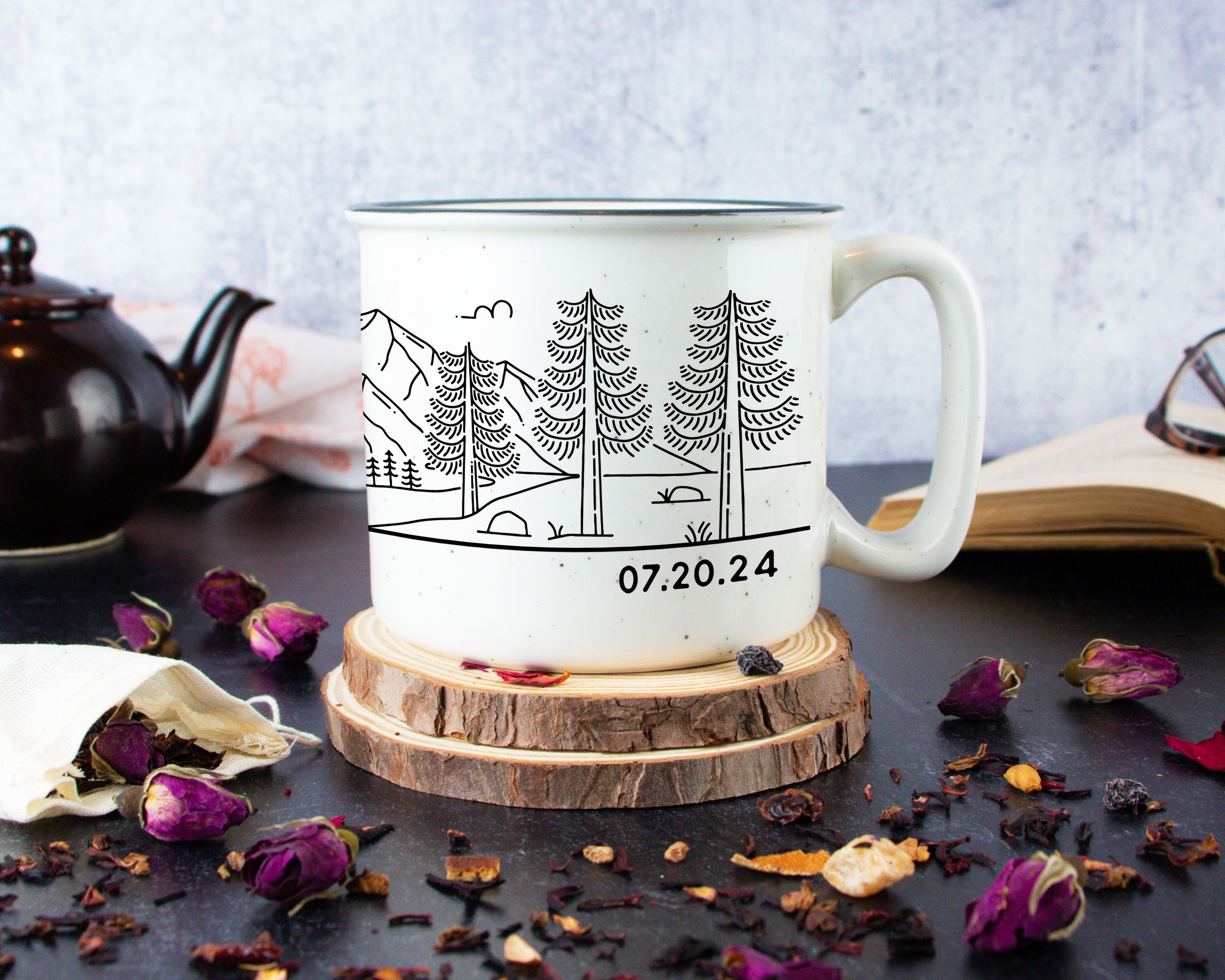 Bride & Bride Mountain Wedding Ceramic Camp Mug Ceramic Camp Mug - Modish Outdoors