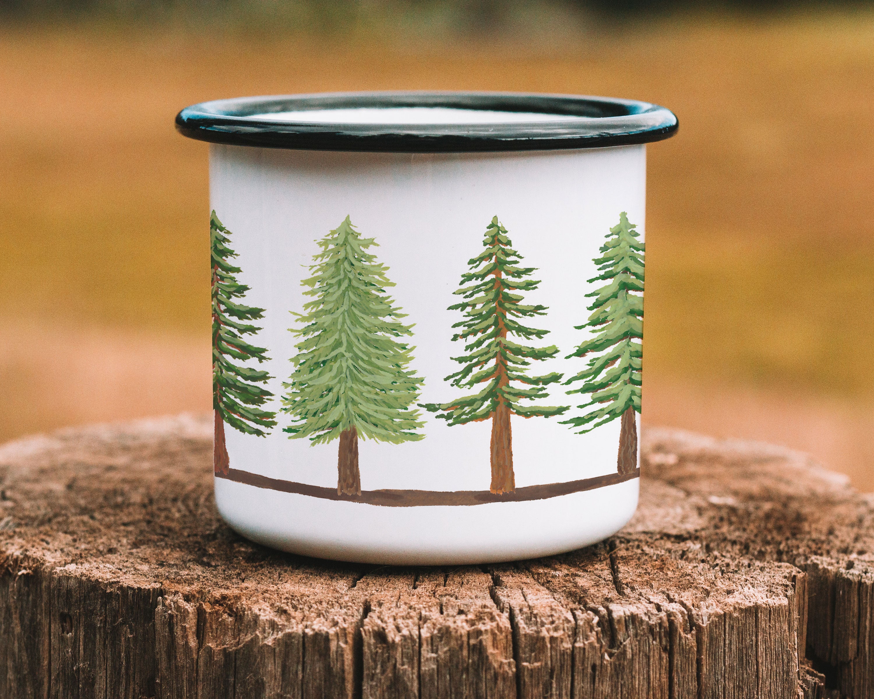 Evergreen Pine Tree Horizontal Personalized Camp Mug