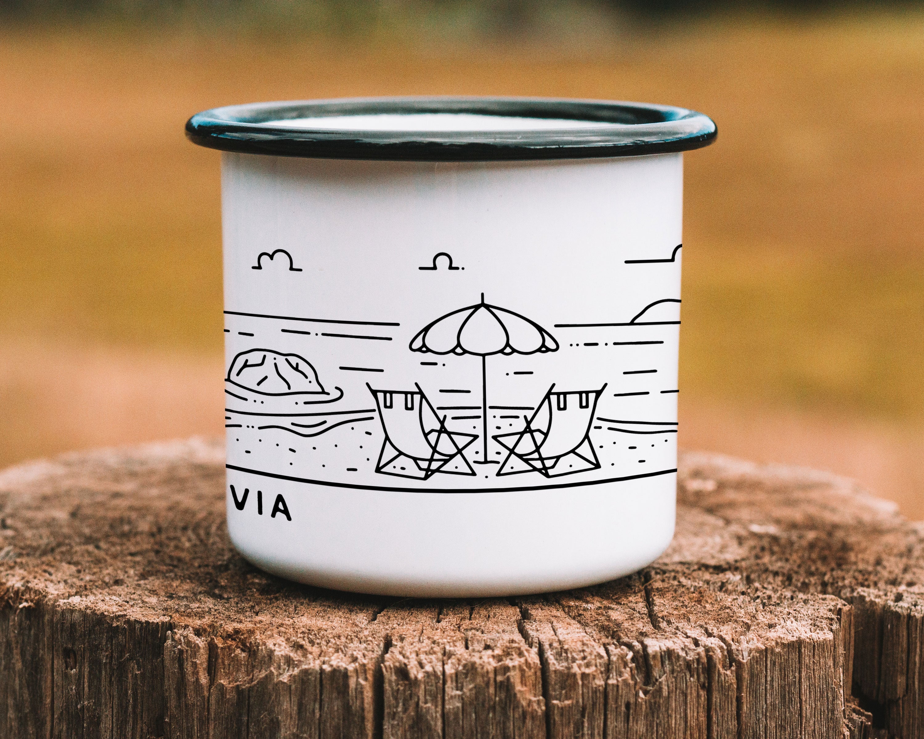 Ocean Wedding Personalized Camp Mug