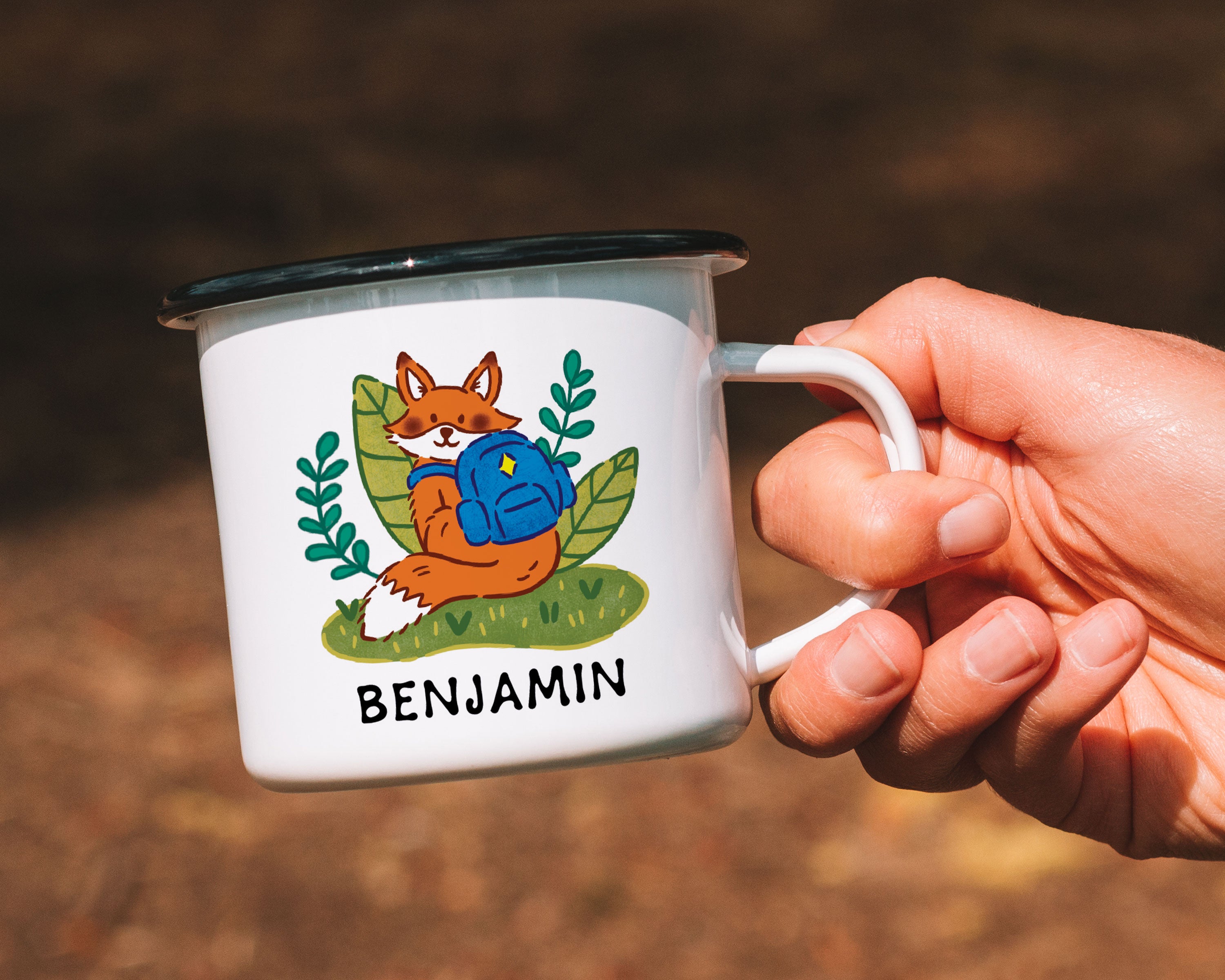Woodland Fox Personalized Camp Mug
