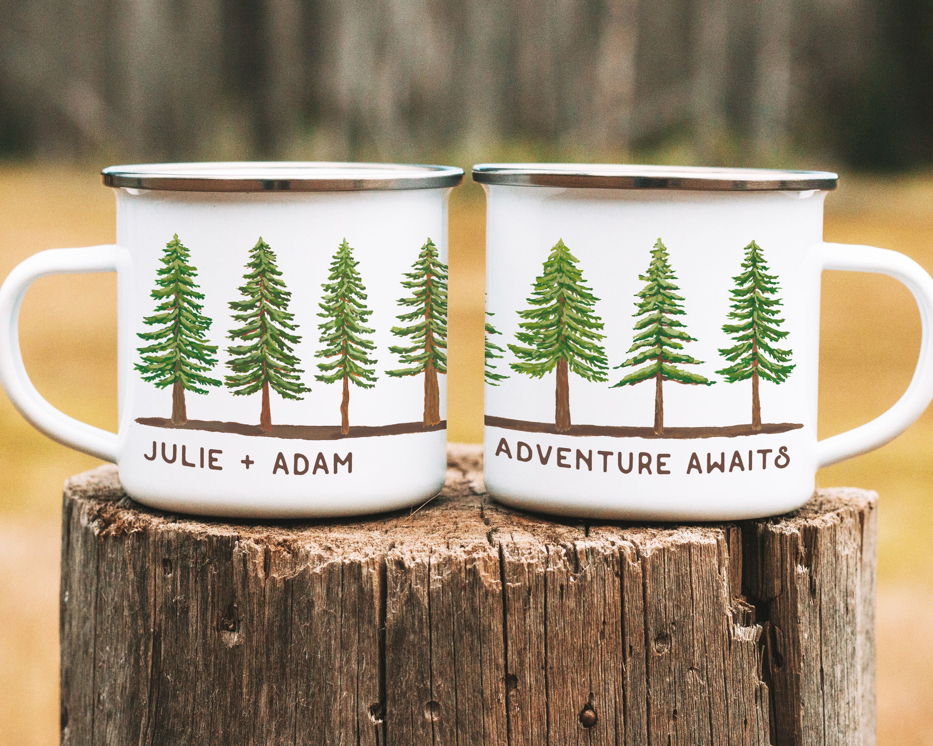 Evergreen Pine Tree Personalized Camp Mug