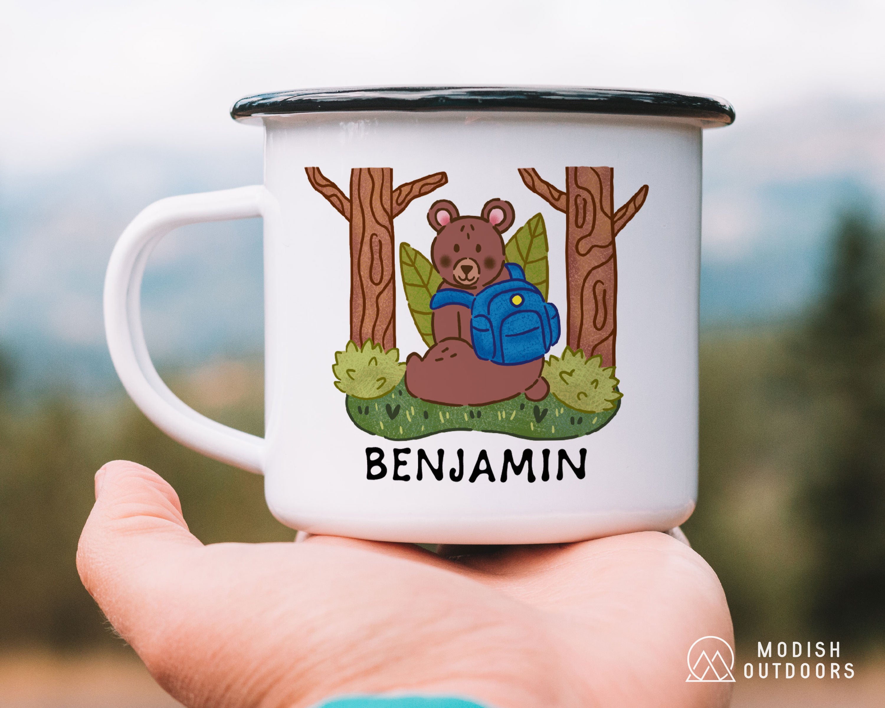 Woodland Bear Personalized Camp Mug