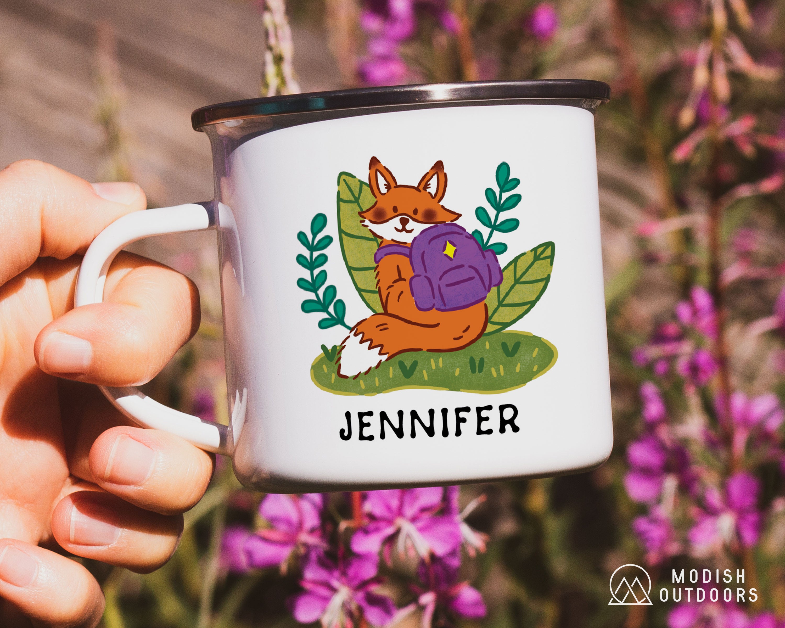 Woodland Fox Personalized Camp Mug