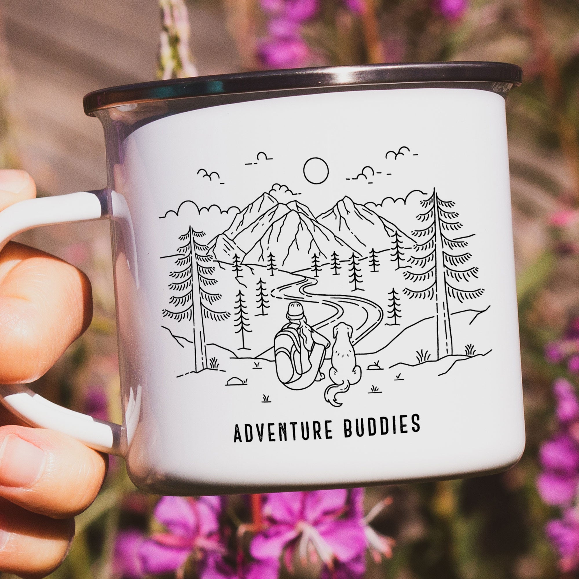 Dog Mom "Adventure Buddies" Camp Mug (4620949913653)