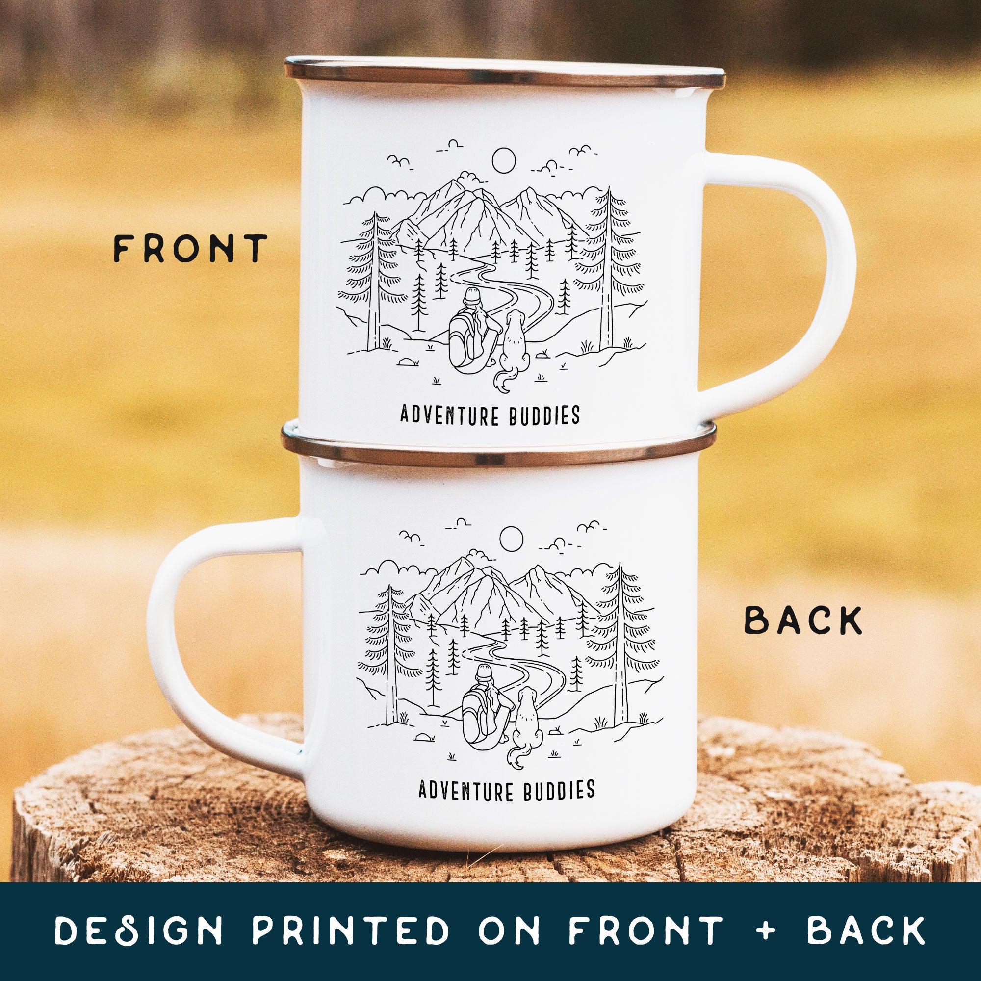 Dog Mom "Adventure Buddies" Camp Mug (4620949913653)