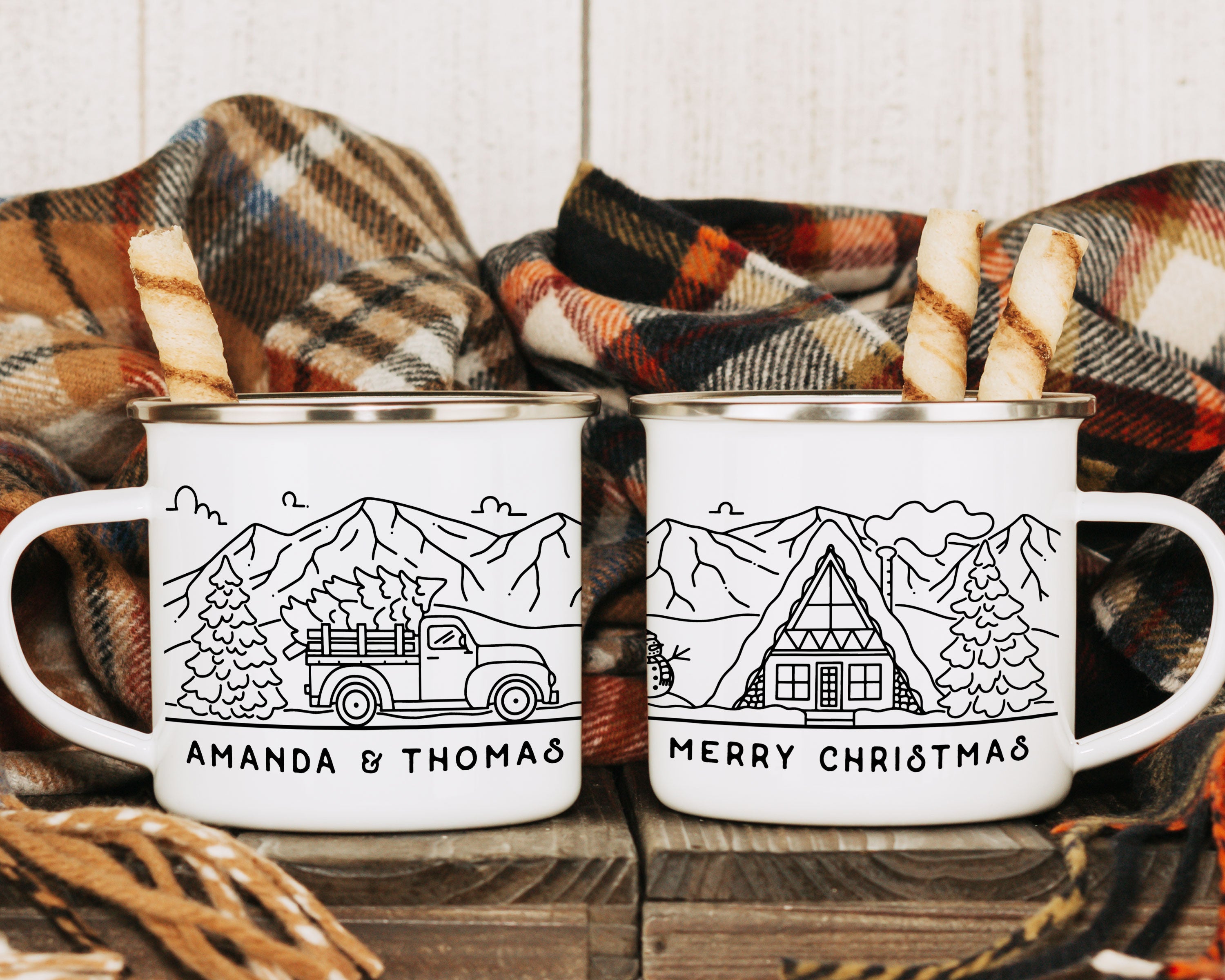 Rustic Cabin Personalized Camp Mug